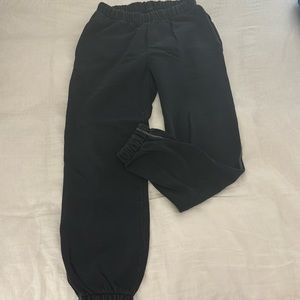 Brandy Melville black sweatpants with white stitching detailing